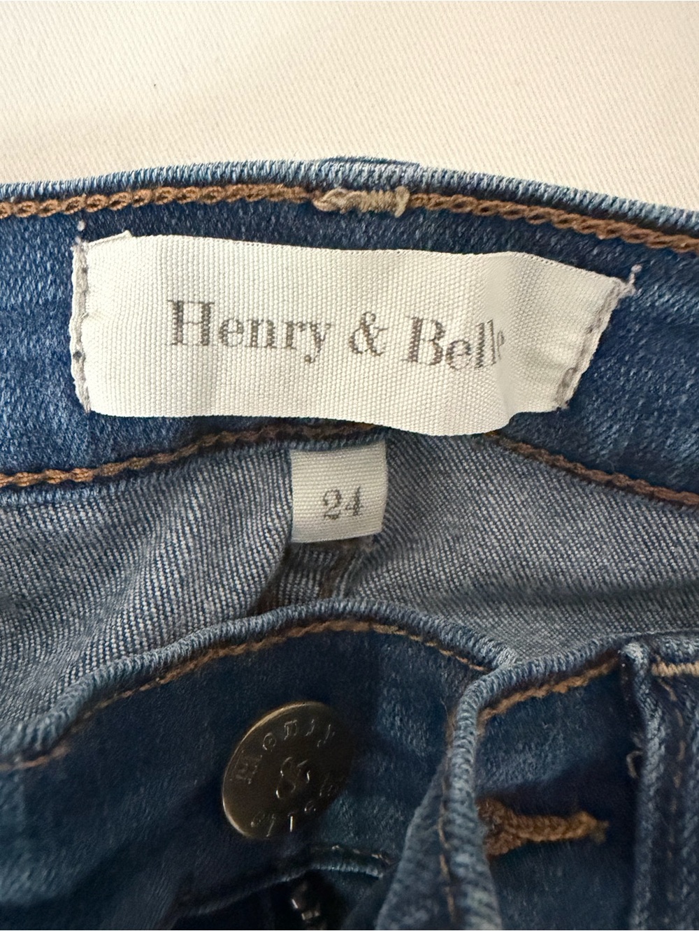 Henry & Belle Dark Blue women’s Jeans with Contrast Stitching